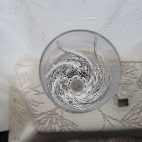 Set Of 4 Mikasa Olympus Champagne Flutes Crystal Glasses Elegant Swirl Pattern 1 - Picture 10 of 10